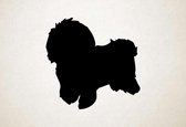 Silhouette hond - Bolognese - M - 60x61cm - Zwart - wanddecoratie