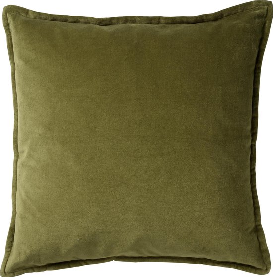 Dutch Decor CAITH - Sierkussen velvet 100% katoen 50x50 cm - Calliste Green - groen - Inclusief binnenkussen