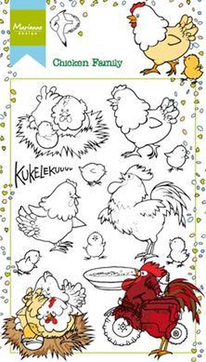 Stempel - Clear stamp - Hetty's Chicken Family