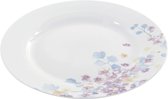 Platt tallrik DKD Home Decor Blauw Porselein Blommor Lila (27 x 27 x 2 cm)