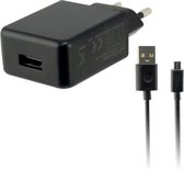 Wandlader + Micro-USB-Kabel KSIX USB 2A Zwart