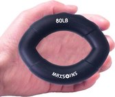 2 STUKS MAXSOINS MXO-009898 Siliconen Vinger Oefening Grip Apparaat Olijfvorm Revalidatie Vingerknuifapparaat, Specificatie: 80LB (Zwart)