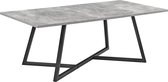 Salontafel Mosta 120x60x45 cm betonkleurig en zwart