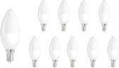 Spectrum - Voordeelpak 10 stuks - E14 LED kaarslamp - 1W vervangt 10W - 3000K Warm wit licht