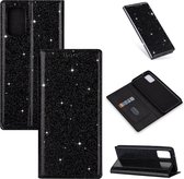 Samsung Galaxy S10 Plus Glitter Book Case Hoesje - TPU - Magnetische Sluiting - Pasjeshouder - Samsung Galaxy S10 Plus - Zwart