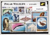 Pooldieren / Polar Wildife – Luxe postzegel pakket (A6 formaat) : collectie van 25 verschillende postzegels van pooldieren – kan als ansichtkaart in een A6 envelop - authentiek cad