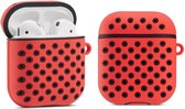 Shieldcase Case geschikt voor Airpods silicone case - rood/zwart