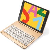 iPad 10.2 Toetsenbord Hoes 2019 Goud - iPad 10.2 Keyboard Case Book Cover Goud - iPad 7 Toetsenbord Hoesje - iPad 7 Keyboard Hoesje Goud