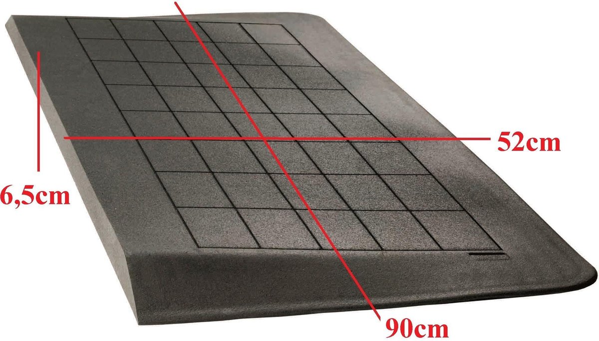 Goedkoopste Rubber drempelhulp 6,5 cm met schuine zijvlakken