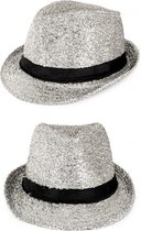 Hoed - Zilver - Gleufhoed - Glitters - Kojak - mt.58