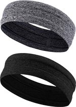 Zweetband Hoofd - Zinaps Sport Hoofdband Dames Hoofdband Haar Band Zomer Haarbanden Meisjes Hoofdband Sport Hoofdbanden Sweatband Antislip voor Yoga Fitness (Pack of 2) (WK 02131)