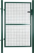 SONGMICS Tuinpoort van verzinkt staal, tuindeur, omheiningspoort, tuindeur, tuinpoort, met slot, deurklink en sleutel, 106 x 150 cm (l x h), groen GGD200G