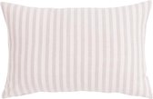 Hoyz | Medium Fine Stripe Sand S.Roze Kussen | 40 X 60 | Sierkussen Voor Woonkamer Of Slaapkamer