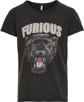 KIDS ONLY KONLUCY LIFE FIT SS PANTHERLEO TOP JRS Meisjes T-shirt - Maat 122128