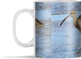 Mok - Een regenwulp lopend in het water - 350 ml - Beker