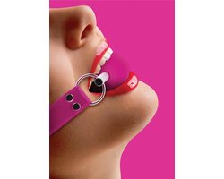 Ouch! – Solide Rubberen Ball Gag Knevel met Verstelbare Riem voor Mond Vulling – Roze