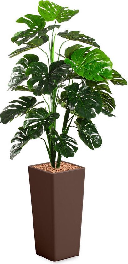 HTT - Kunstplant Monstera in Clou vierkant bruin H185 cm