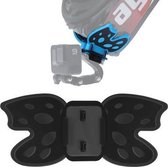 Butterfly Helmet Mount Adapter voor GoPro HERO9 Black / HERO8 Black /7 /6 /5 /5 Session /4 Session /4 /3+ /3 /2 /1, DJI Osmo Action, Xiaoyi en andere actiecamera's (ST-115) ( zwart)