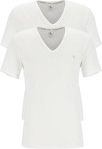 Calvin Klein CK ONE cotton V- neck T-shirts (2-pack) - heren T-shirts V-hals - wit -  Maat: XL