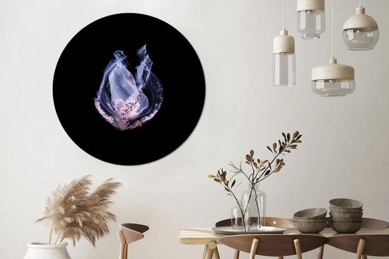 WallCircle - Wall Circle - Wall Circle Indoor - Méduse - Animaux - Lilas - 140x140 cm - Décoration murale - Peintures Ronds