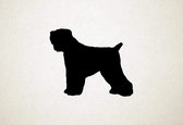 Zwarte Russische Terrier - Silhouette hond - L - 75x91cm - Zwart - wanddecoratie