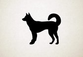 Alaskan Klee Kai - Silhouette hond - L - 75x92cm - Zwart - wanddecoratie