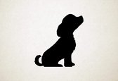 Pomeagle - Silhouette hond - XS - 27x25cm - Zwart - wanddecoratie