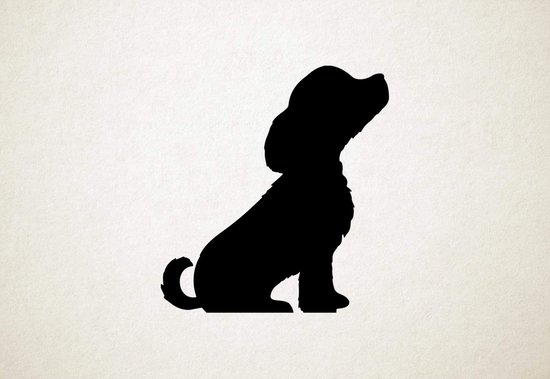 Pomeagle - Chien Silhouette - XS - 27x25cm - Zwart - décoration murale