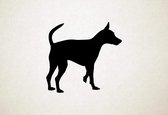 Dwergpinscher - Silhouette hond - L - 75x79cm - Zwart - wanddecoratie