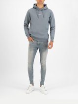 Purewhite -  Heren Regular Fit  Essential Hoodie  - Blauw - Maat M