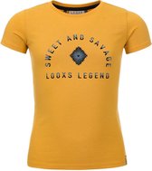 LOOXS 10sixteen 2131-5421-511 Meisjes Shirt - Maat 140 - Geel van 95% organic Cotton 5% elastane