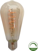 LED Filament Edison lamp amber | 64mm | 4 Watt | Dimbaar | 2200K - Extra warm