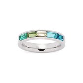 Leonardo Damen-Damenring Edelstahl Glasstein 60 Zilver 32016417