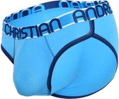 Andrew Christian CoolFlex Modal Brief w/ Show-It Blauw - MAAT M - Heren Ondergoed - Slip voor Man - Mannen Slip