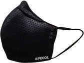 Hygiënisch en herbruikbaar gezichtsmasker gemaakt van stof Pecol Kinderen Zwart