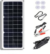 Dakta® Zonnepaneel voor Auto, Boot en Camper | 30W | Telefoon Oplader | Werkt op zonne-energie | USB ingang | Zonnepaneel set