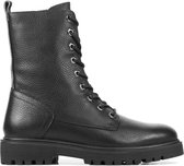 Lina Locchi Veterboots Dames / Laarzen / Damesschoenen - Leer - L1081 - Zwart - Maat 39