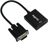 Adapter VGA naar HDMI met Audio approx! APPC25 3,5 mm Micro USB 20 cm 720p/1080i/1080p