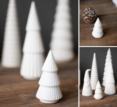 Storefactory keramieken mini kerstboompje -  keramiek - 5 centimeter x 5 centimeter x 9 centimeter - Kerstaccessoires