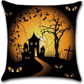Sierkussen Halloween - Hounted House - Sierkussen - Halloween - 45x45 cm - Sierkussen - Polyester