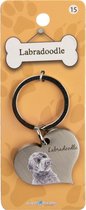 Sleutelhanger - Hond - Labradoodle - Metaal