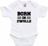 Born in Zwolle tekst baby rompertje wit jongens en meisjes - Kraamcadeau - Zwolle geboren cadeau 68 (4-6 maanden)