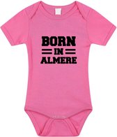 Born in Almere tekst baby rompertje roze meisjes - Kraamcadeau - Almere geboren cadeau 56 (1-2 maanden)