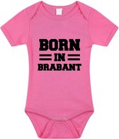 Born in Brabant tekst baby rompertje roze meisjes - Kraamcadeau - Brabant geboren cadeau 56 (1-2 maanden)