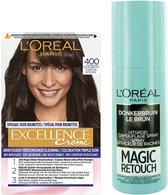 L'Oréal Creme Puur Bruin + Uitgroeispray Pakket