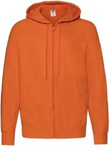 Fruit Of The Loom Heren Lichtgewicht Full Zip Jacket / Hoodie (Oranje)
