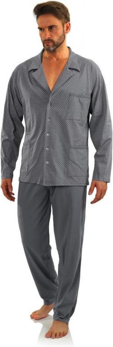 Sesto senso- pyjama- graphite kleur- lange mouwen- 100 % katoen L