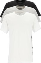 Calvin Klein Cotton Classics crew neck T-shirt (3-pack) - heren T-shirts O-hals - zwart - wit en grijs -  Maat: S