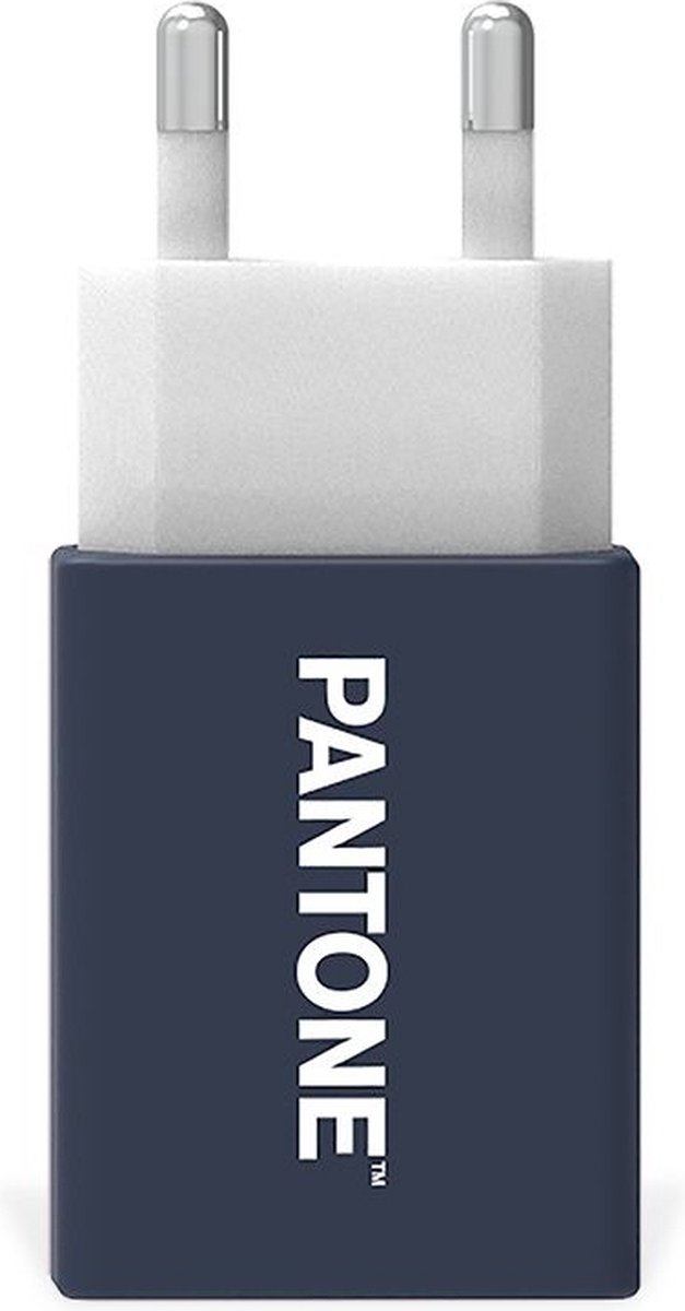 Lichtnetadapter met 1 USB poort, Blauw - Celly | Pantone