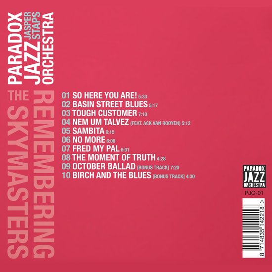 Paradox Jazz Orchestra & Jasper Staps - Remembering The Skymasters (CD)
